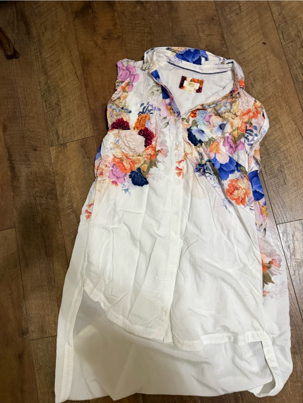 Maeve White High-Low Dress LARGE